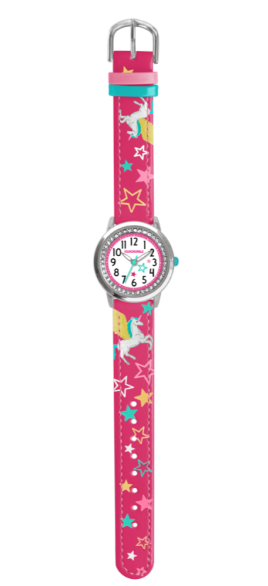 CLOCKODILE Růžové dívčí dětské hodinky JEDNOROŽEC