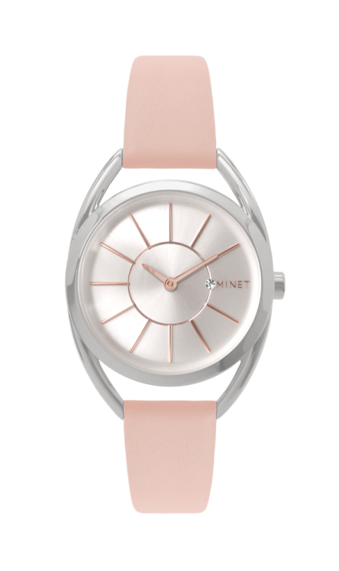Pudrově růžové dámské hodinky MINET ICON PINK BLUSH  MWL5029