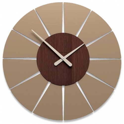 Dizajnové hodiny 10-212 CalleaDesign Extreme M 60cm (viac farebných variantov) Farba terracotta(tehlová)-24 Dyha zebrano - 87