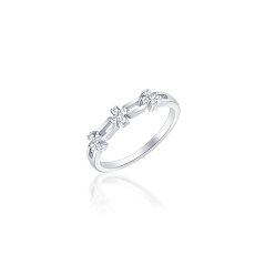Stříbrný prsten JVD SVLR0762XI2BI58