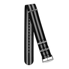 Nylonový řemínek na hodinky PRIM E39.5473 (22 mm) – černo-šedý - E39.5473.22.REM/22-D260