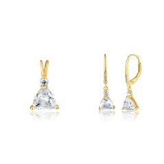 Pozlátená strieborná súprava so zirkónmi JVD SVLS0153SH2GO00