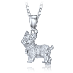 MINET Strieborný náhrdelník pes