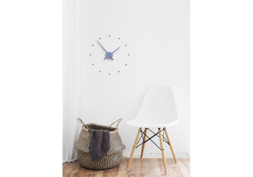 Designové nástěnné hodiny NOMON OJ ocelově modré 80cm