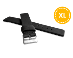LAVVU XL Predĺžený čierny hladký remienok Plain z luxusnej kože Top Grain - 18 XXL