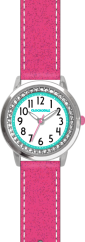 Růžové třpytivé dívčí dětské hodinky se kamínky CLOCKODILE SPARKLE