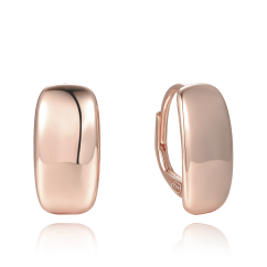 MINET Moderní stříbrné pozlacené rosegold náušnice