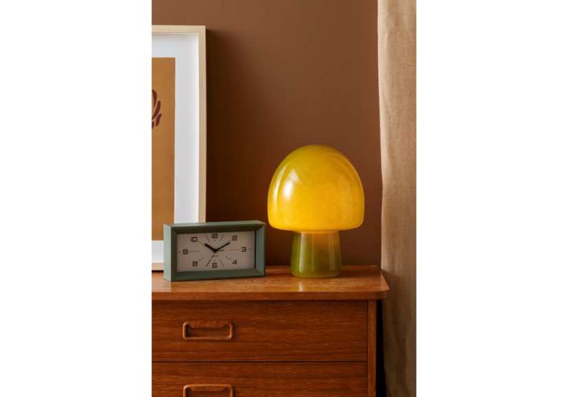 Dizajnové stolné hodiny s budíkom 6066GR Karlsson 20cm