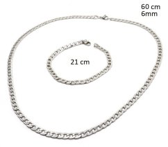 Ocelový náhrdelník + náramek 23997103
