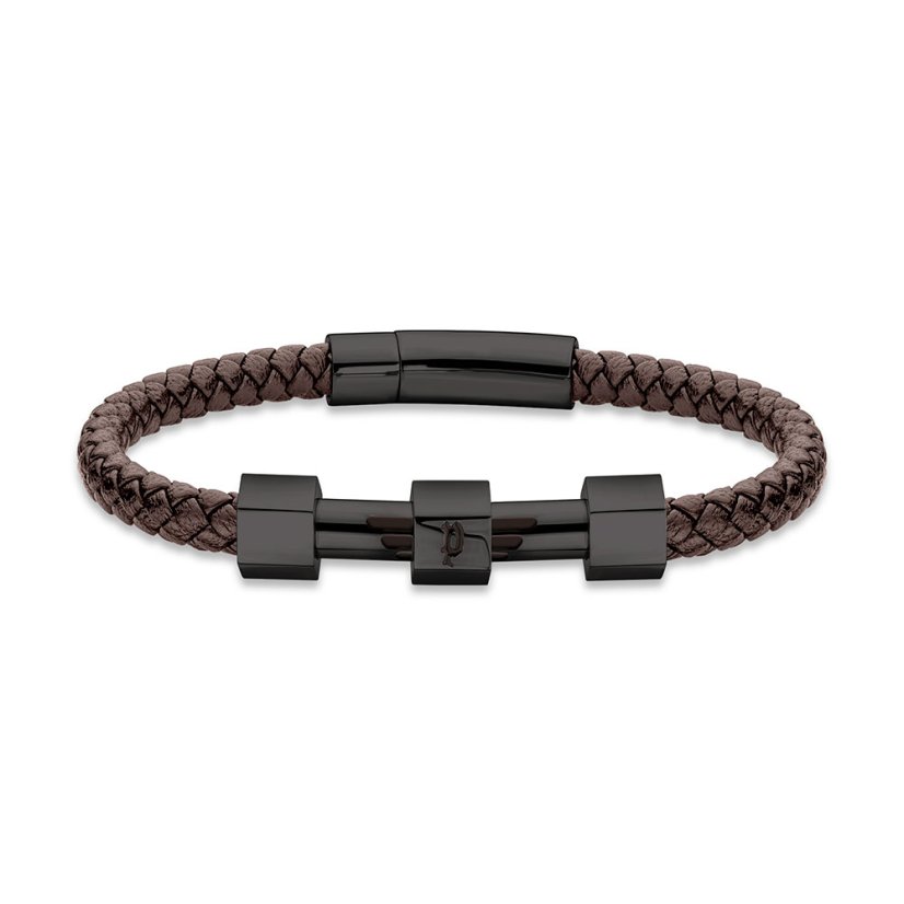 Náramek POLICE Hardware Brown Black 21 cm PEAGB2119625 Náramek POLICE Hardware Brown Black 21 cm PEAGB2119625