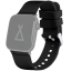 LAVVU Čierny silikónový remienok na hodinky pre APPLE WATCH 38-40 mm