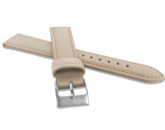 MINET Krémový prošitý řemínek z luxusní kůže Top Grain - 20