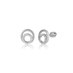 Stříbrné náušnice se zirkony JVD SVLE1563XH2BISR