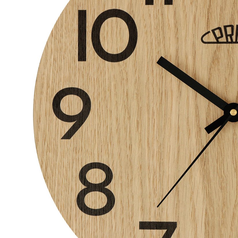 Drevené hodiny s tichým chodom PRIM Genuine Veneer - B - E07P.4245.5190
