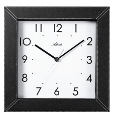 Dizajnové kožené nástenné hodiny AT4399 Atlanta 30cm