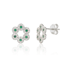 Strieborné náušnice so zirkónmi JVD SVLE3323XJ6BZ00