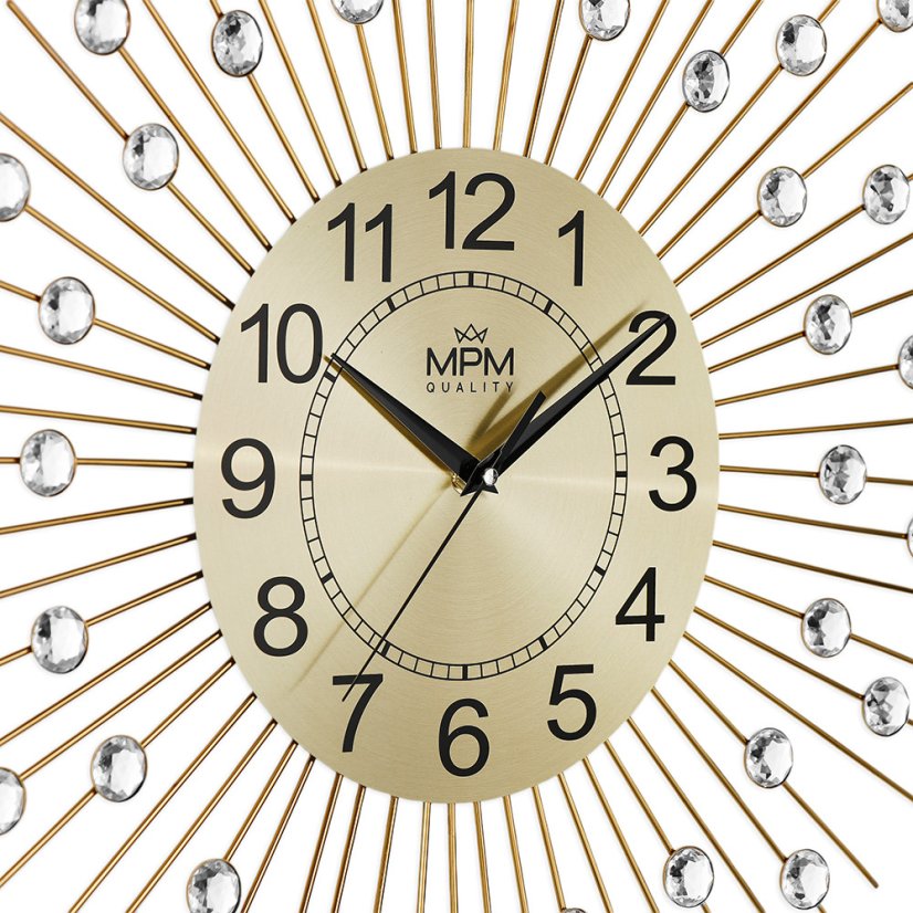 Designové paprskové nástěnné hodiny s tichým chodem MPM Noore - B - E04.4497.80