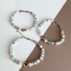 MINET Strieborný náramok s prírodnými perlami a farebnými guličkami