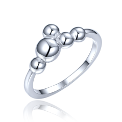 MINET Elegantní stříbrný prsten s kuličkami vel. 51