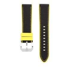 Remienok na hodinky PRIM Cycling 25 RJ.13244 (22 mm) - čiernožltý - RJ.13244.2220.9010.L1
