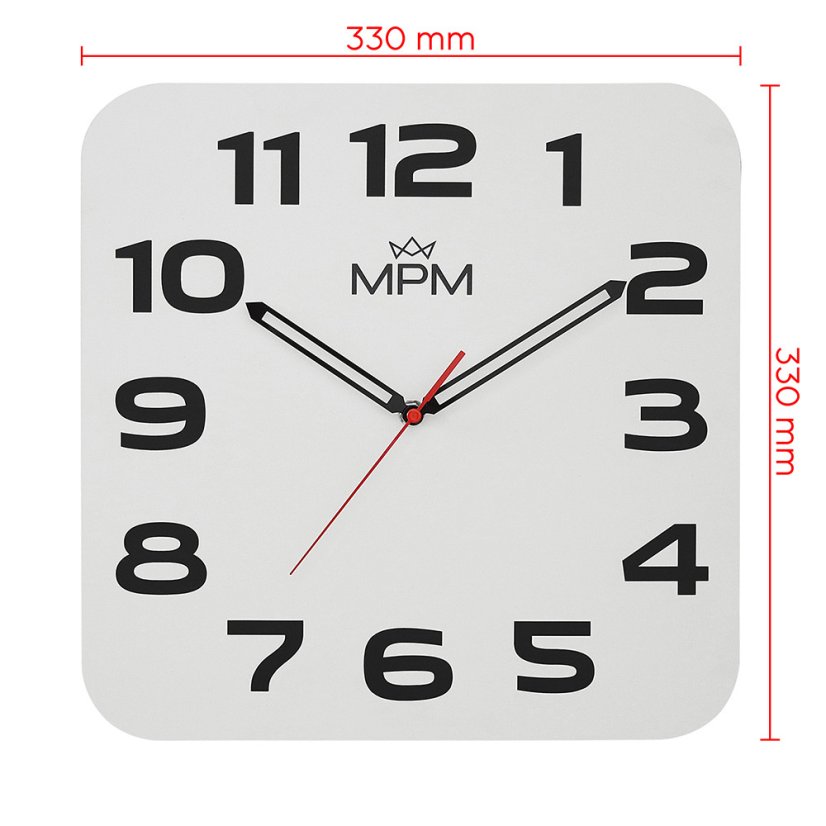 Nástenné drevené hodiny s tichým chodom MPM Topg - E07M.4260.0090
