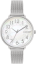 MINET Strieborné dámske hodinky PRAGUE Silver Flower Mesh s číslami