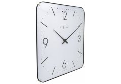Dizajnové nástenné hodiny 3174 Nextime Square Dome 35cm