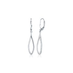 Stříbrné náušnice se zirkony JVD SVLE2575XJ6BI00