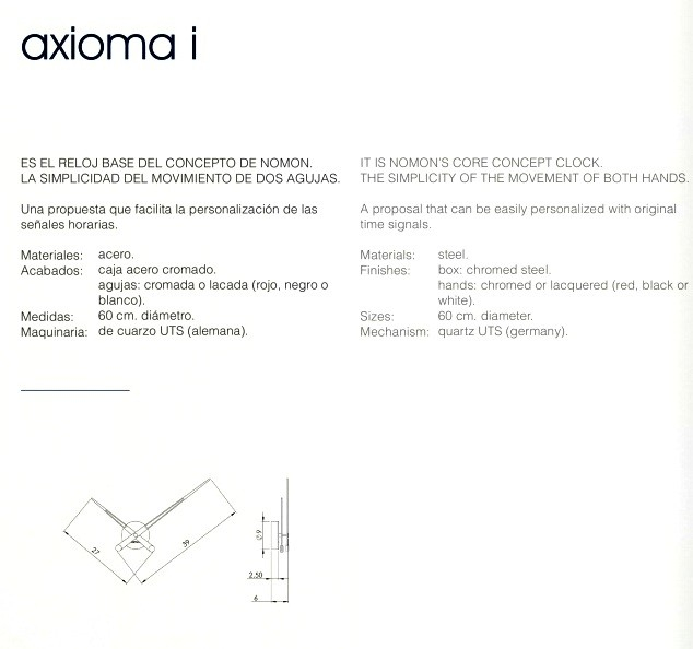 Dizajnové nástenné hodiny Nomon Axioma IN 60cm