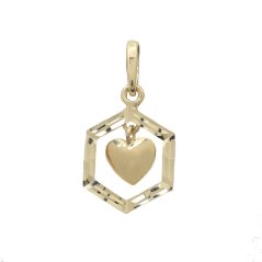 Zlatý prívesok srdca 8130 (585/1000) 0.3 g