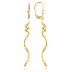 MINET Elegantné zlaté náušnice s patentom Au 585/1000 2,65g