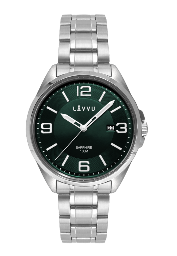 LAVVU Pánské hodinky se safírovým sklem HERNING Green