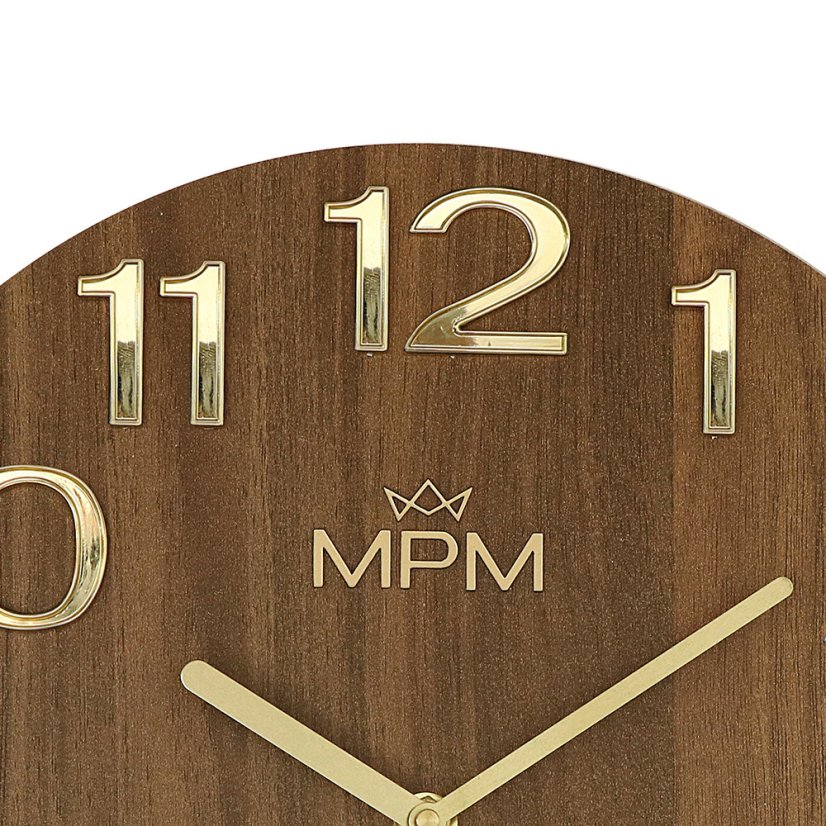 Nástenné hodiny s tichým chodom MPM Timber Simplicity - B - E07M.4222.5480