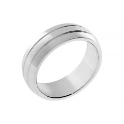 Nerezový snubný prsteň 5716 (veľkosť 67) - strieborné farby - SRI.5716.. size67