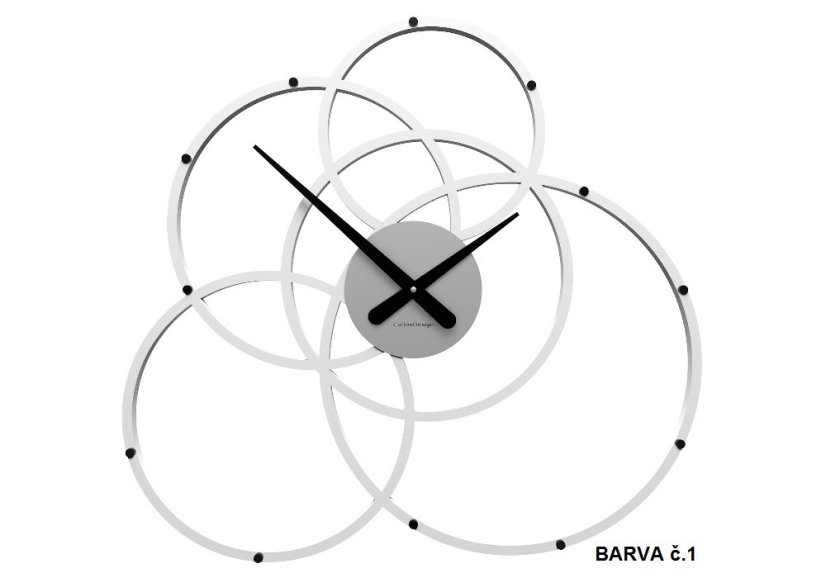 Dizajnové hodiny 10-215 CalleaDesign Black Hole 59cm (viac farebných variantov) Farba biela-1 - RAL9003