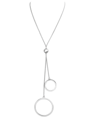 MINET Sťahovací strieborný náhrdelník KRÚŽKY Ag 925/1000 10,50g