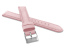 MINET Růžový prošitý kožený řemínek z jemného nubuku - 18