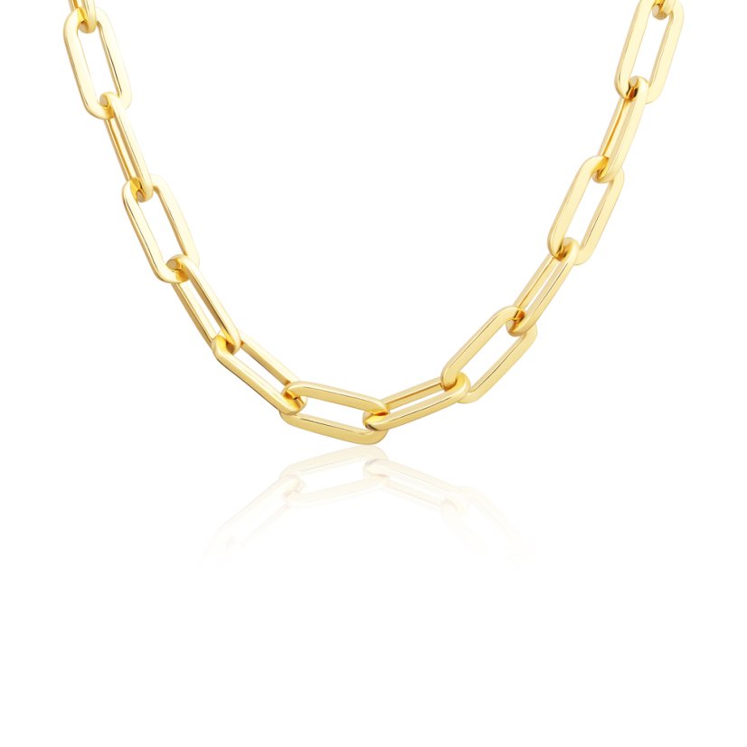 Pozlátený strieborný náhrdelník JVD SVLN0583SJ4GO45