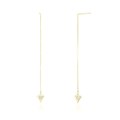 Pozlacené stříbrné visací náušnice JVD SVLE1401XE9GO00