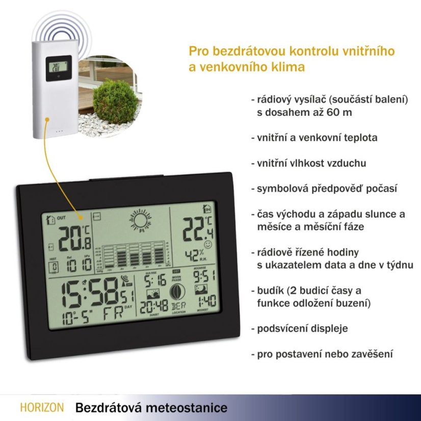 TFA 35.1155.01 HORIZON - Domáca meteostanica s predpoveďou počasia