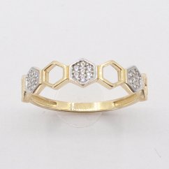 Zlatý prsteň AZR2677, veľ. 60, 1.65 g