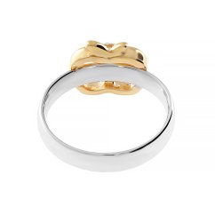 Nerezový prsten Golden Apple (velikost 52) - stříbrnozlaté barvy - SRI.6783.. size 52