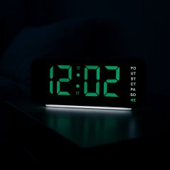 Digitální svítící budík do sítě s češtinou JVD SB8033.1