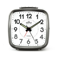 Budík s LED podsvícením a tichým chodem MPM  C01.3967.92