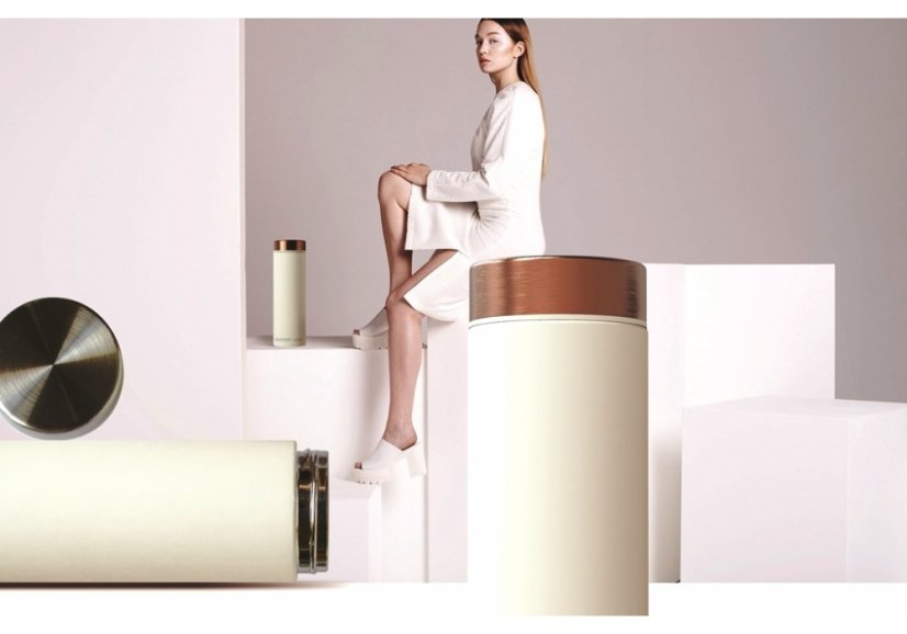 ASOBU luxusní termoska Le Baton white/copper 500ml