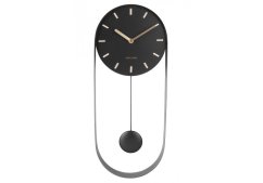Dizajnové kyvadlové nástenné hodiny 5822BK Karlsson 50cm