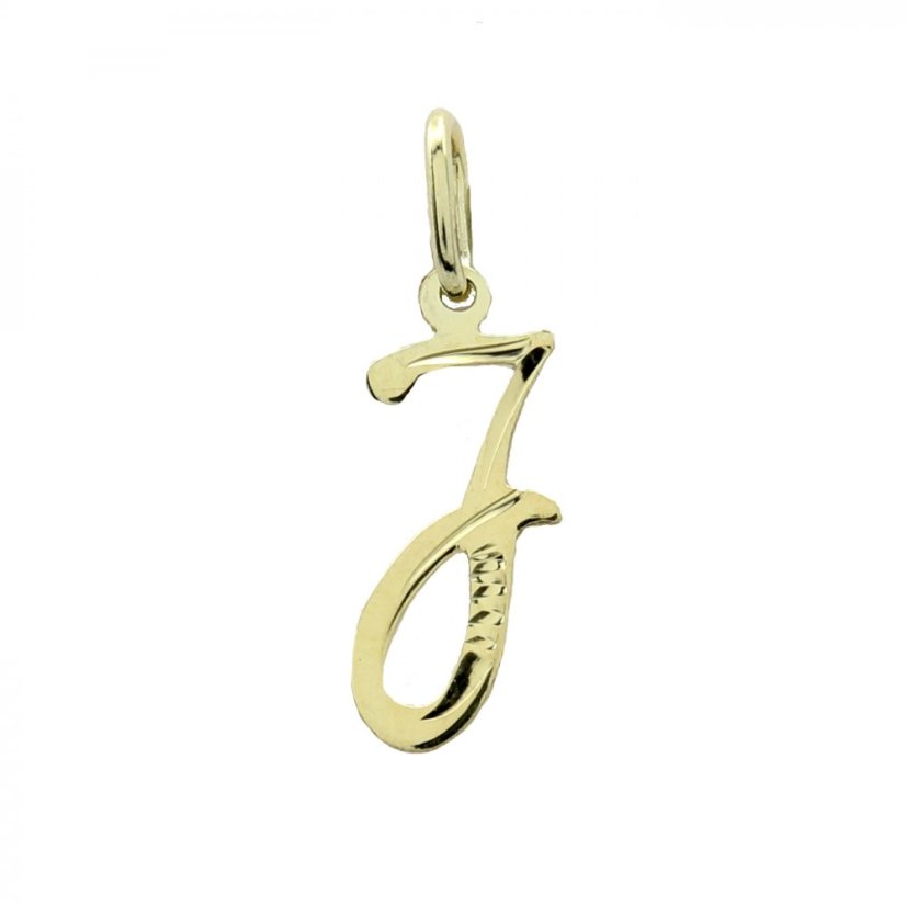 Zlatý prívesok písmeno "J" 5105J (585/1000) 0.23 g