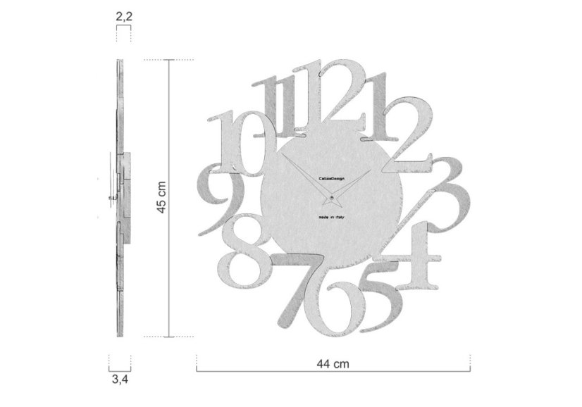 Designové hodiny 10-020-65 CalleaDesign Russel 45cm