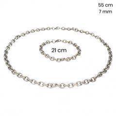 Ocelový náhrdelník + náramek 24320601