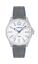 LAVVU Pánske hodinky so zafírovým sklom NORDKAPP White / Top Grain Leather
